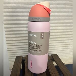 💦 Owala Pink / Orange Insulated Water Bottle NEW